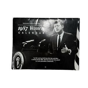 Democratic National Committee 1987 Winner Calendar Featuring JFK , Kennedy
